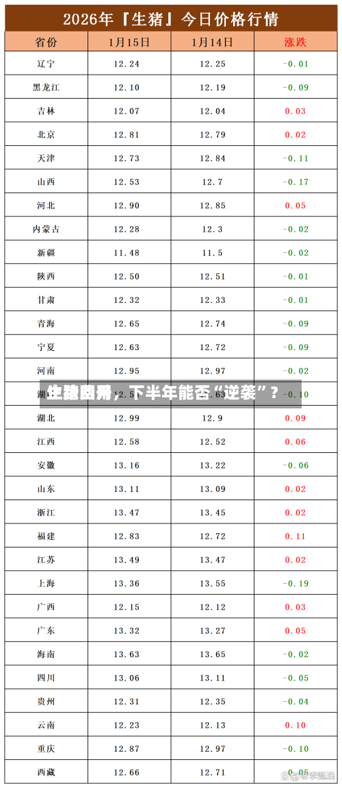 生猪费用止跌回升	，下半年能否“逆袭”？-第2张图片